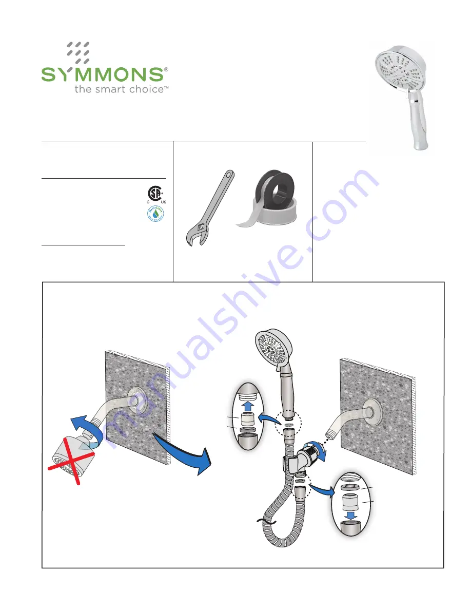 Symmons Allura 76HS-RP Installation Brief Download Page 1