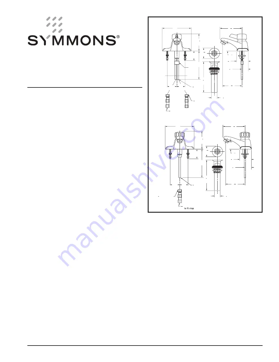 Symmons SCOT S-60 Series Installation & Service Instructions Download Page 1