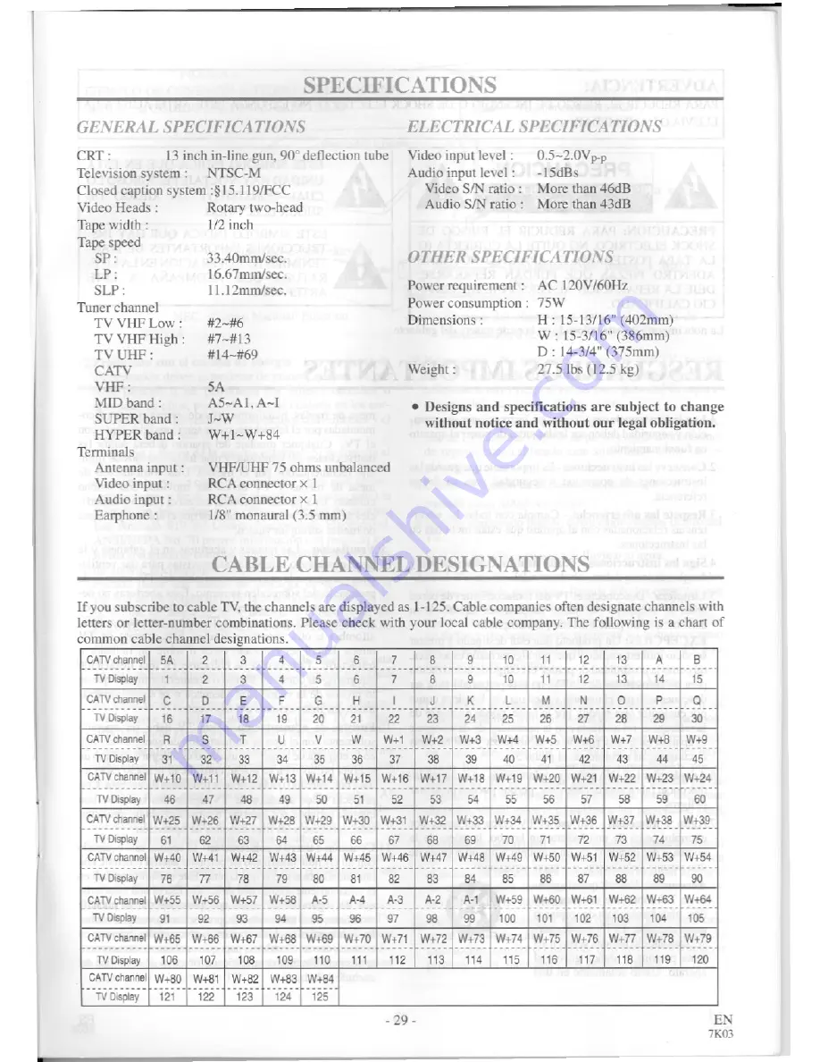 Symphonic SC3813 Owner'S Manual Download Page 29