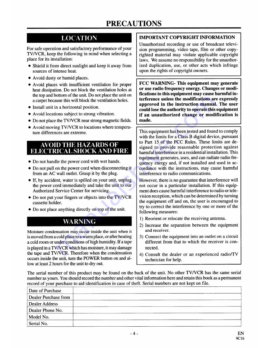 Symphonic SC3919V Owner'S Manual Download Page 4