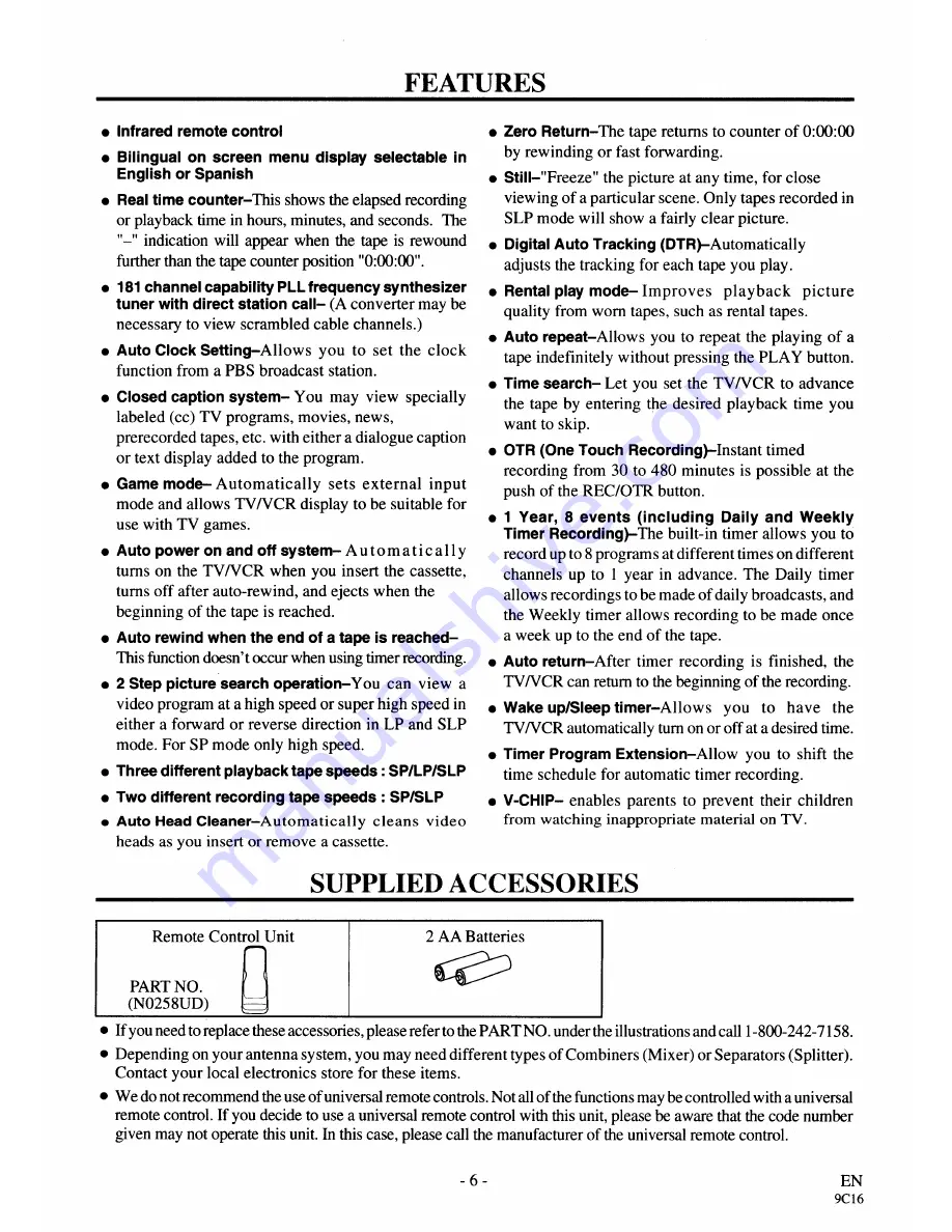 Symphonic SC3919V Owner'S Manual Download Page 6