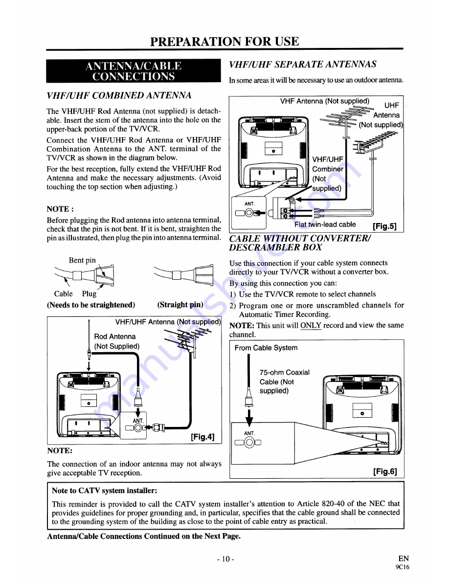 Symphonic SC3919V Owner'S Manual Download Page 10