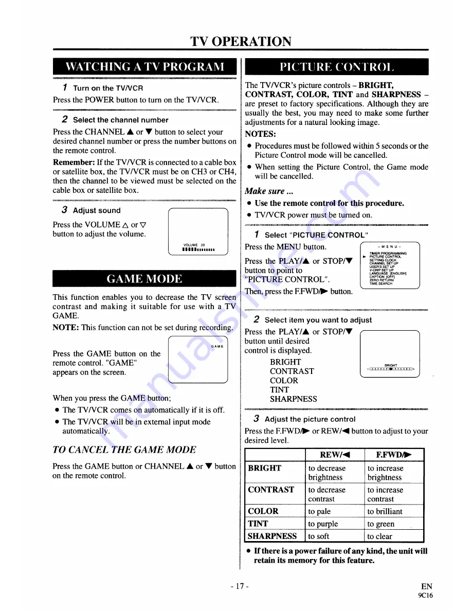 Symphonic SC3919V Owner'S Manual Download Page 17