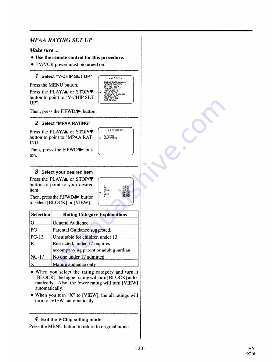 Symphonic SC3919V Owner'S Manual Download Page 20