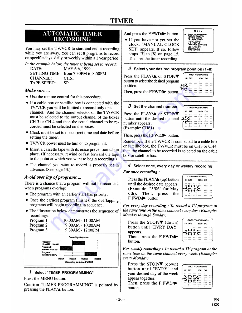 Symphonic SC3919V Owner'S Manual Download Page 26