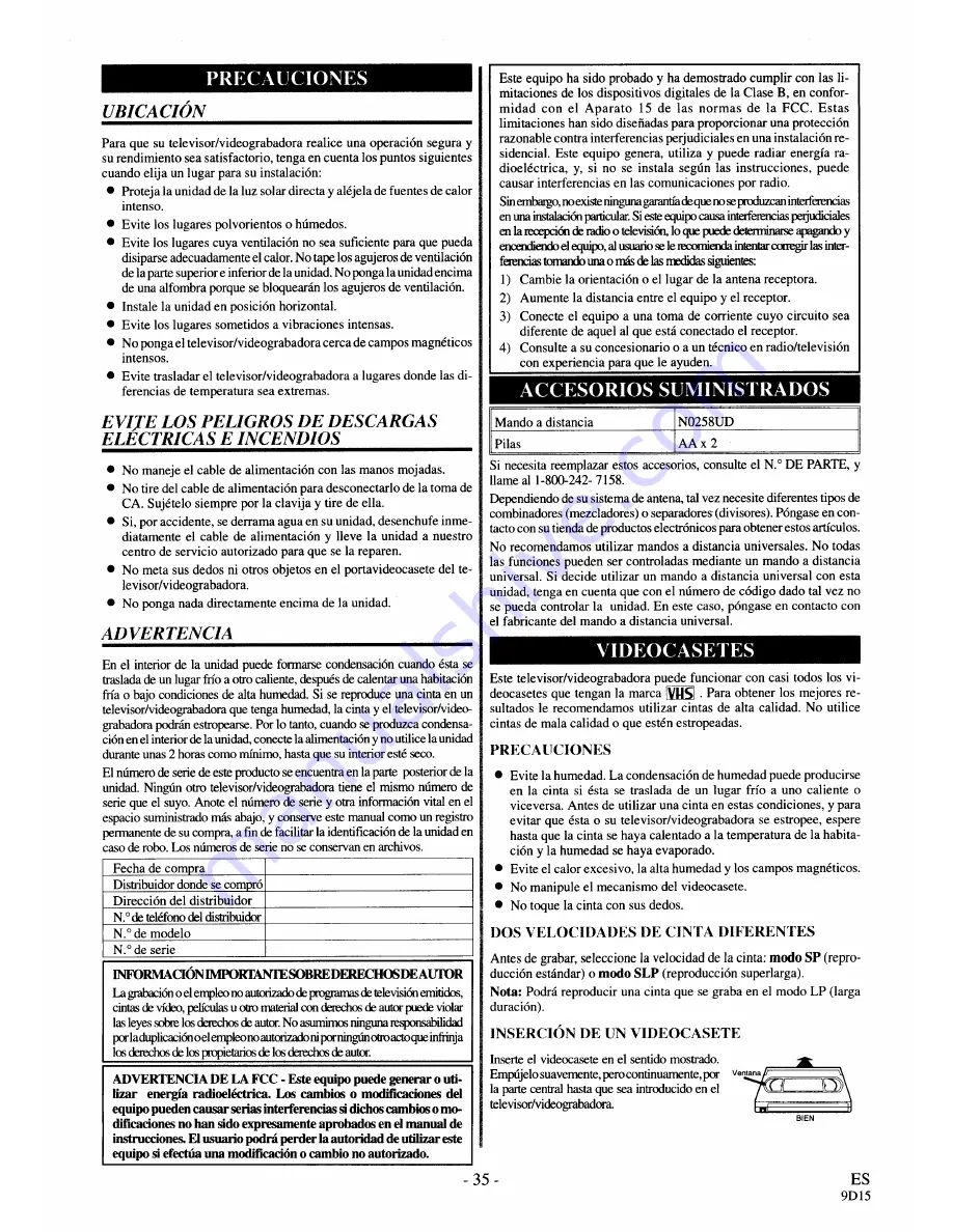 Symphonic SC3919V Owner'S Manual Download Page 35