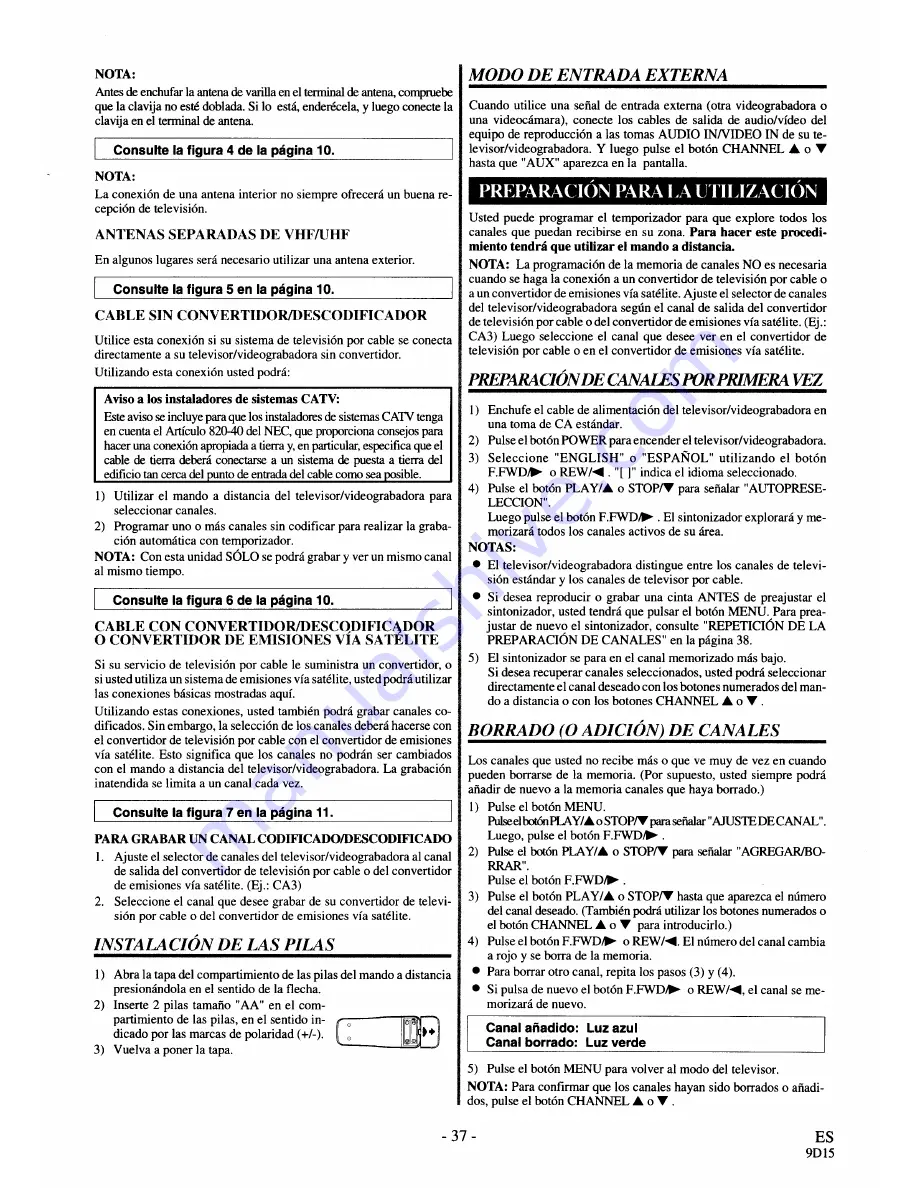 Symphonic SC3919V Owner'S Manual Download Page 37