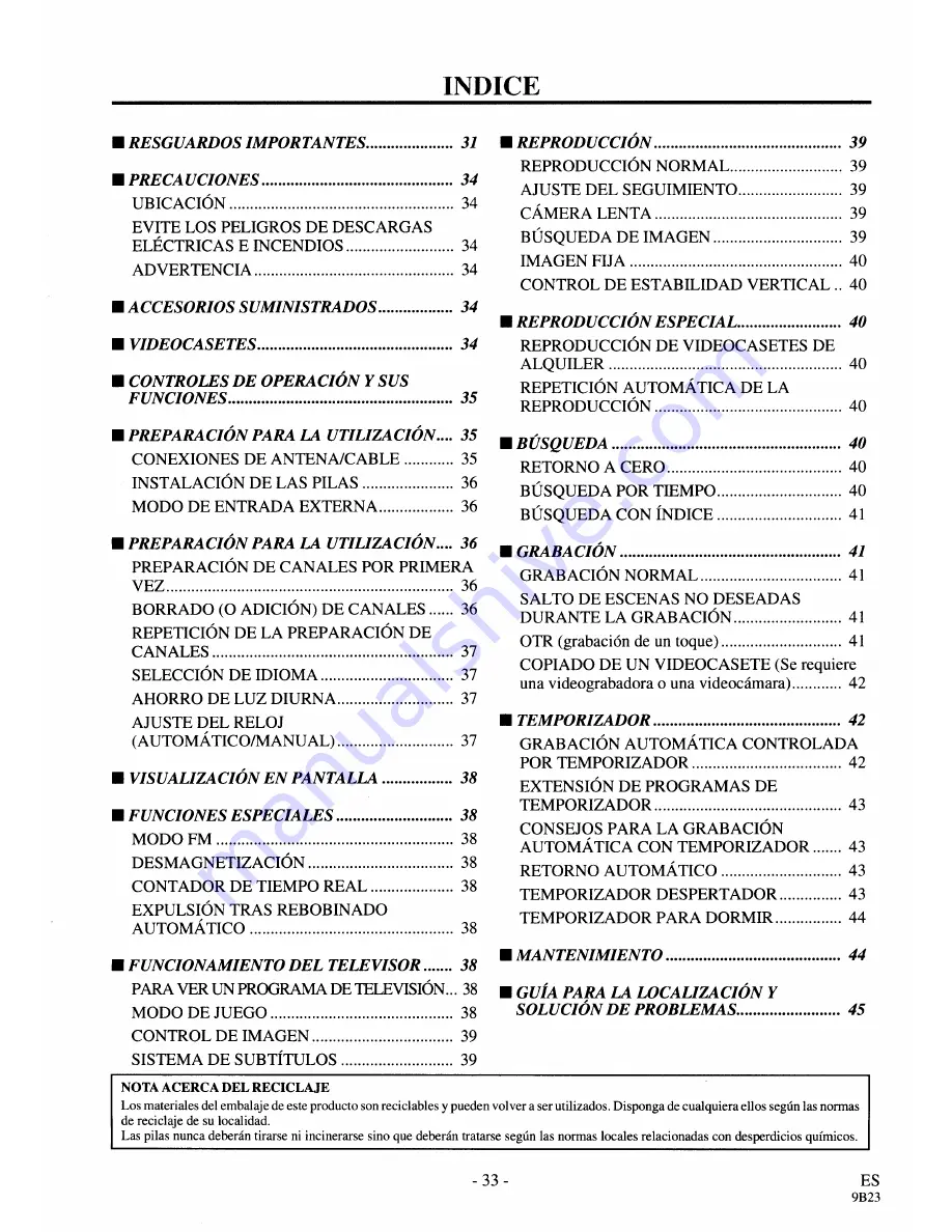 Symphonic SSC199 Owner'S Manual Download Page 33