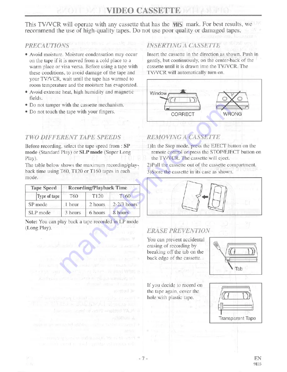 Symphonic TR-WF130 Owner'S Manual Download Page 7