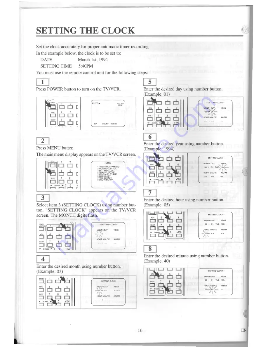 Symphonic TVCR19D1 Owner'S Manual Download Page 16