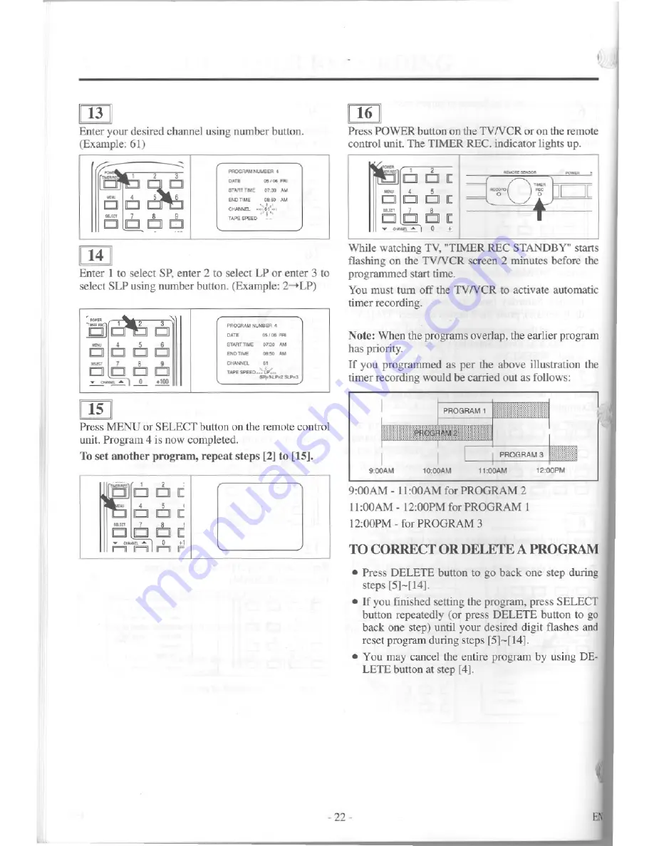 Symphonic TVCR19D1 Owner'S Manual Download Page 22