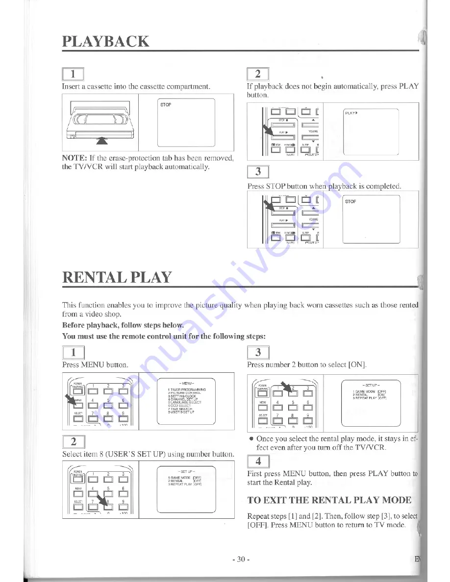 Symphonic TVCR19D1 Owner'S Manual Download Page 30