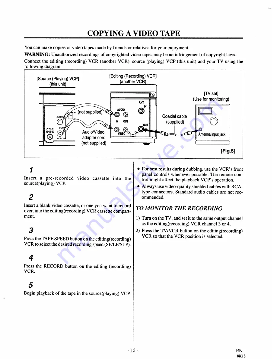 Symphonic VP19WF Owner'S Manual Download Page 15