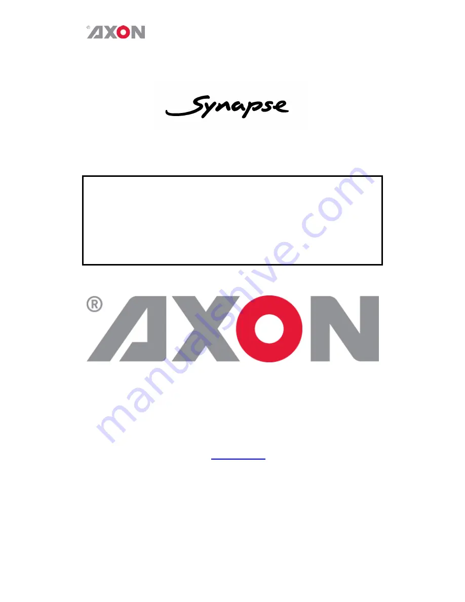 Synapse GDR108 Installation And Operation Manual Download Page 2