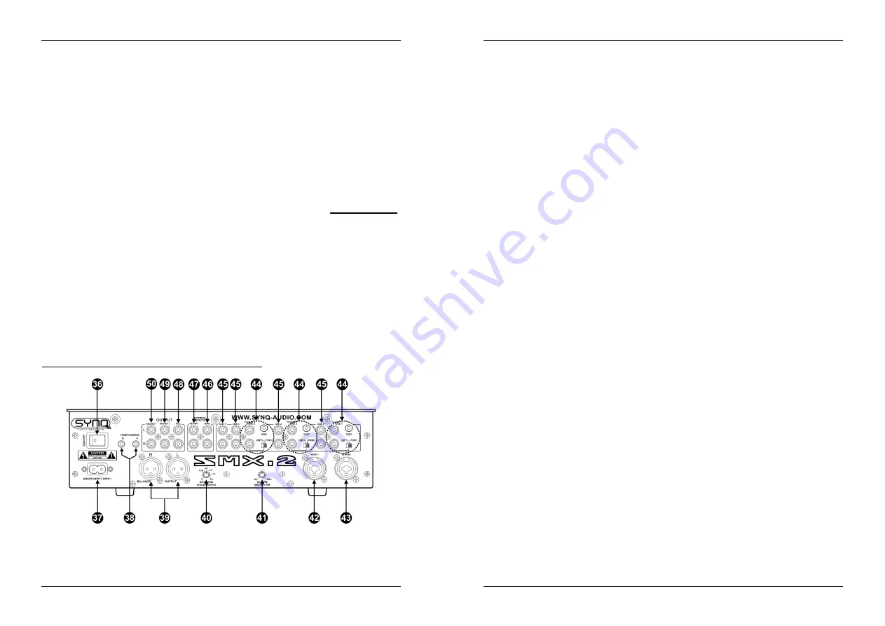 SYNQ AUDIO RESEARCH SMX-2 Operation Manual Download Page 48