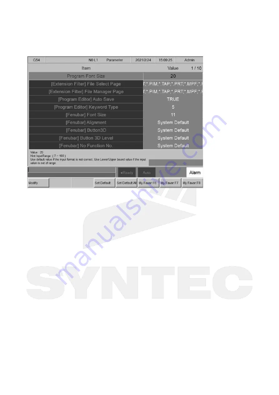 Syntec 610-E5 Operation Manual Download Page 48