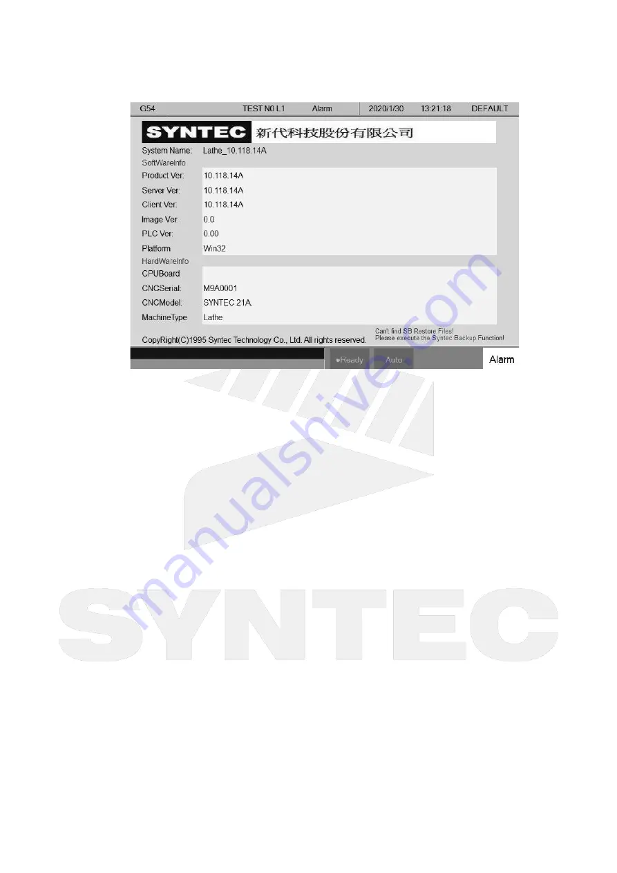 Syntec 610-E5 Operation Manual Download Page 55