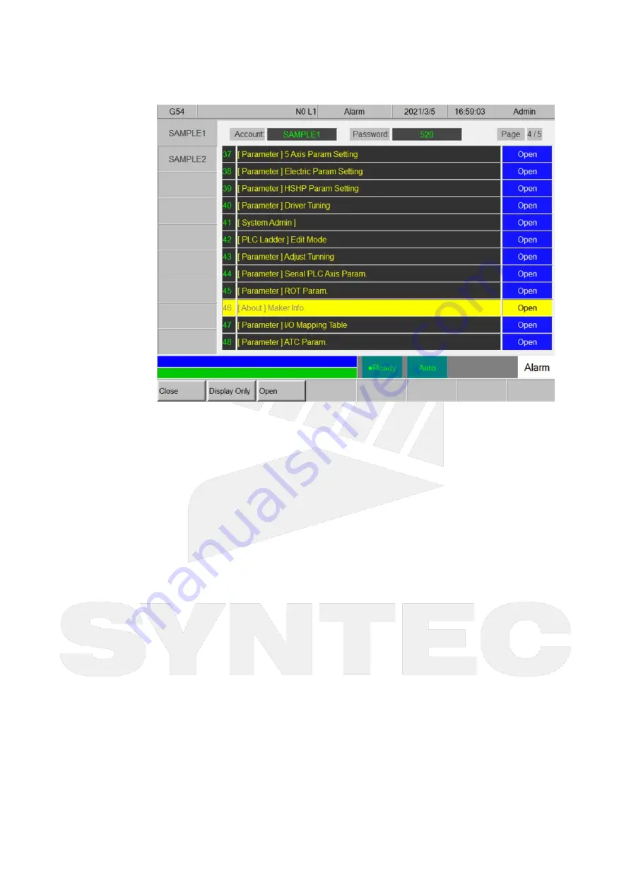 Syntec 610-E5 Скачать руководство пользователя страница 62