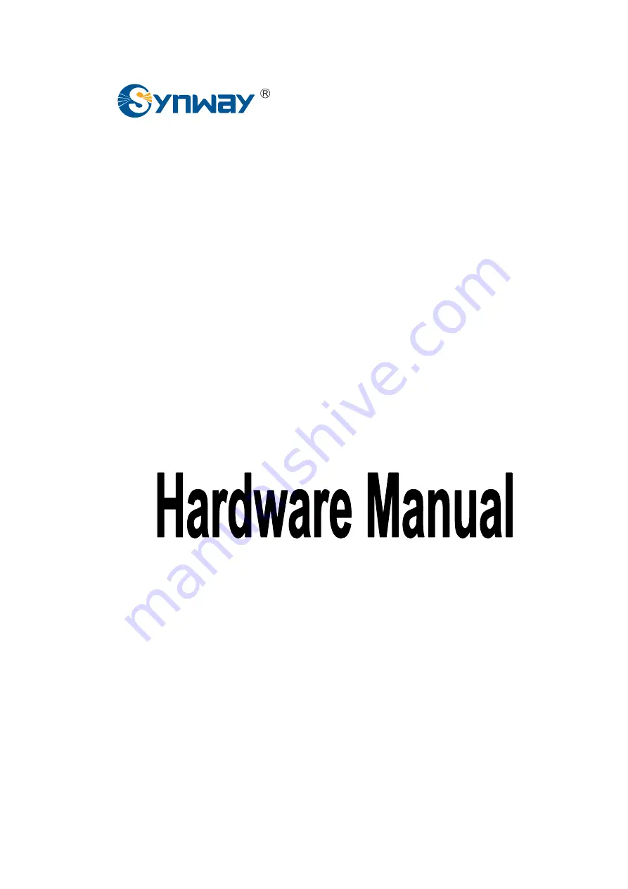 Synway SHD-120E-CT/PCI Hardware Manual Download Page 1