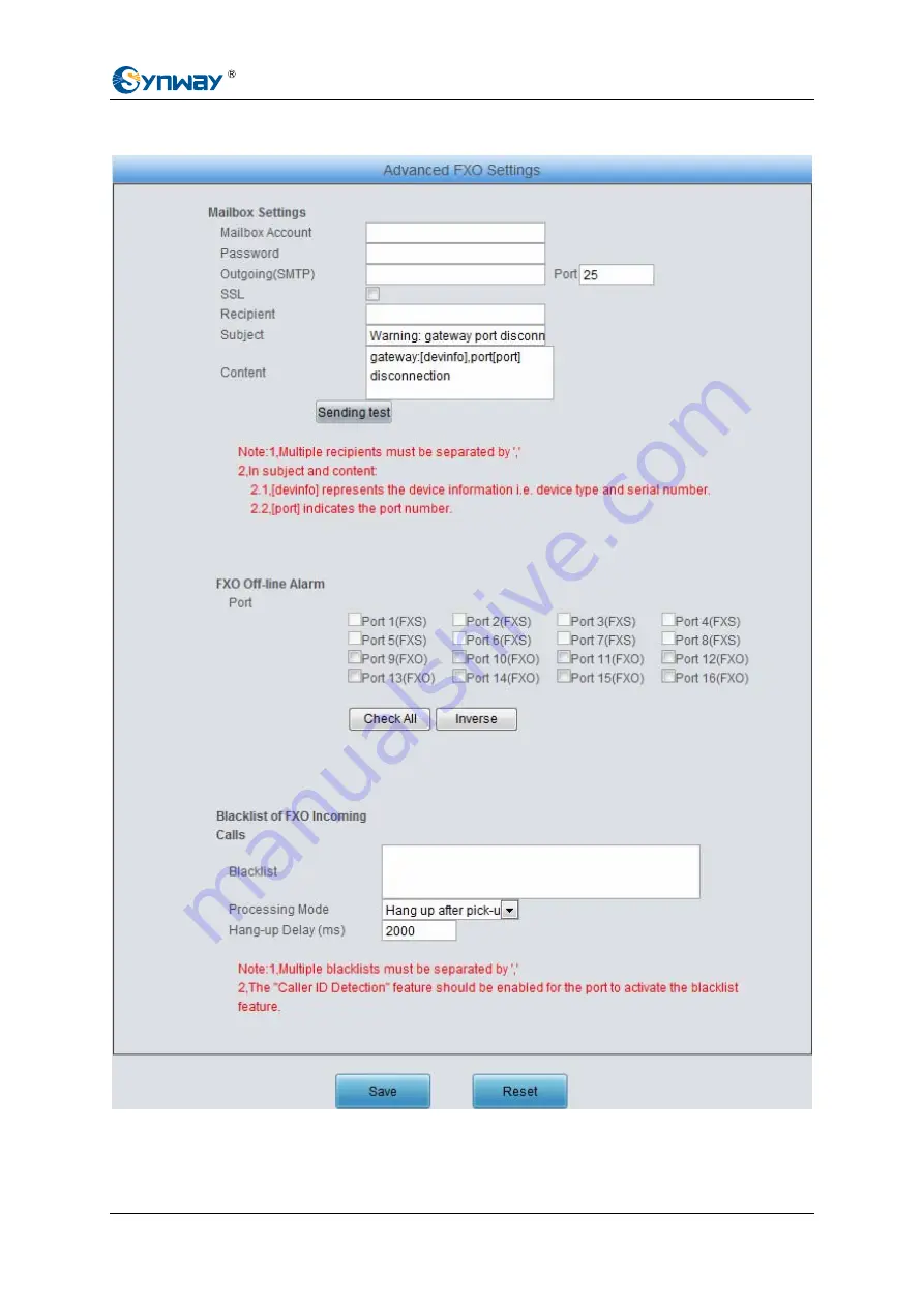 Synway SMG-C Series User Manual Download Page 73