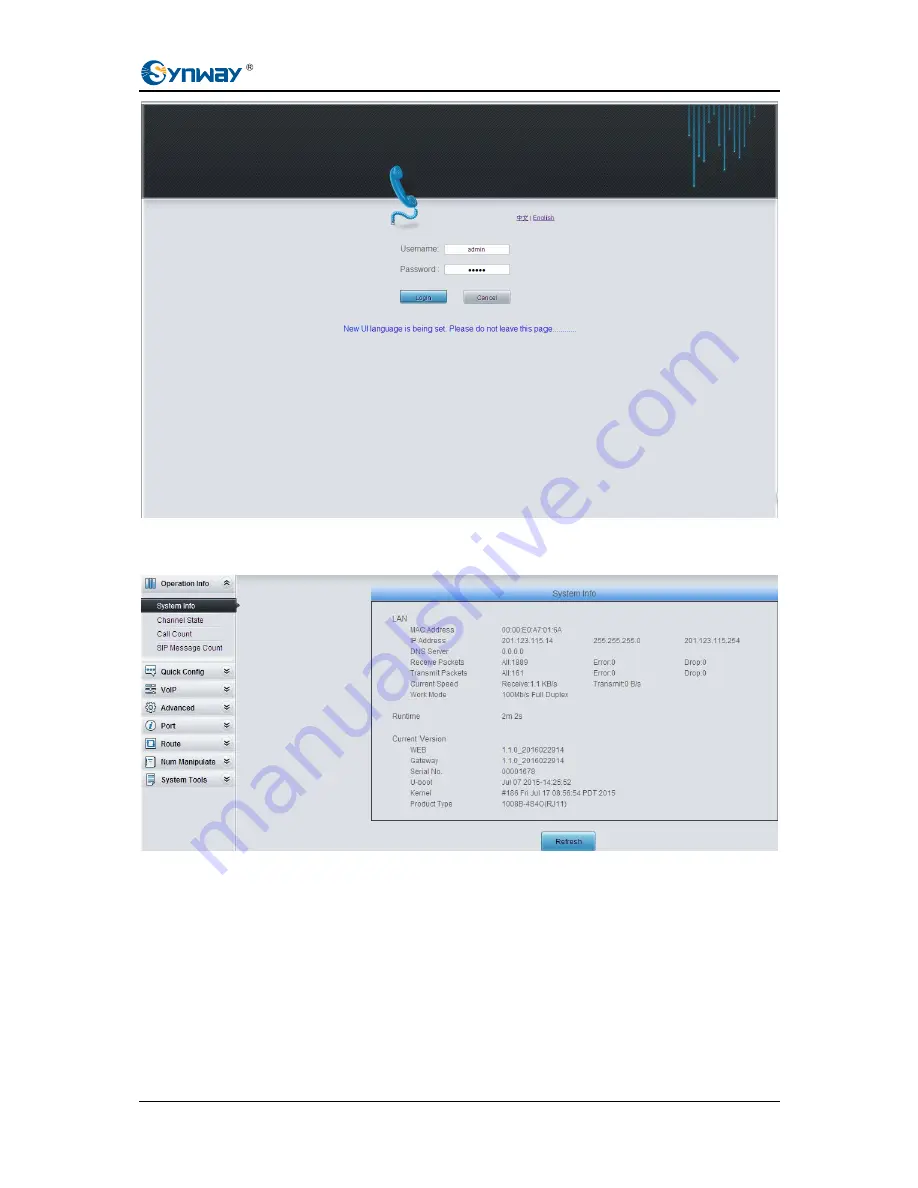 Synway SMG1004B User Manual Download Page 20