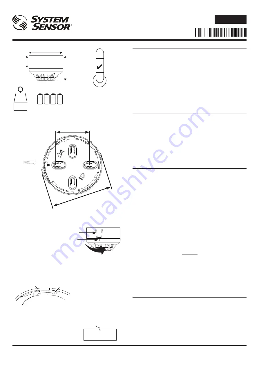 System Sensor 52051E-RF Installation And Maintenance Instructions Manual Download Page 1