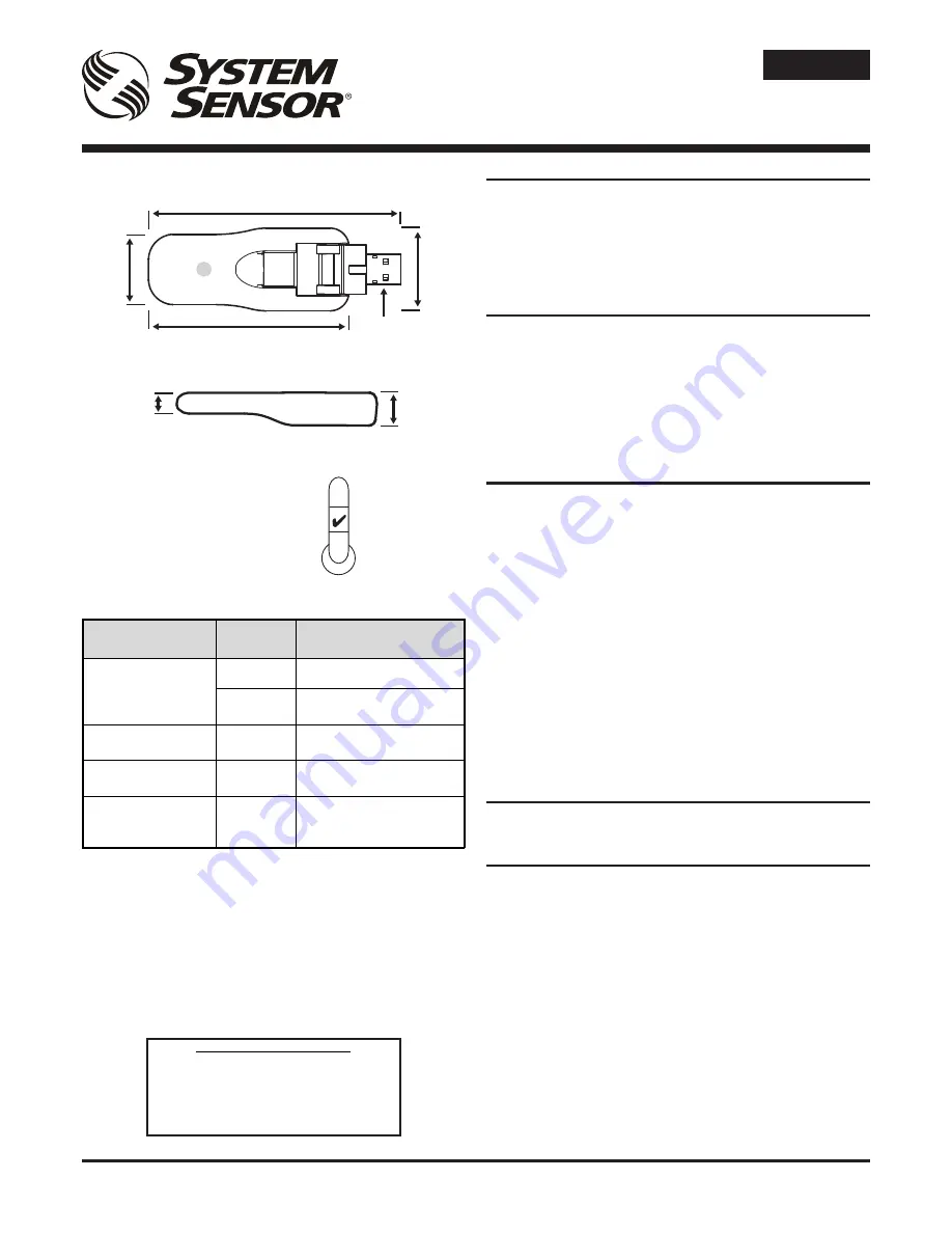 System Sensor M200WC-RF Скачать руководство пользователя страница 3