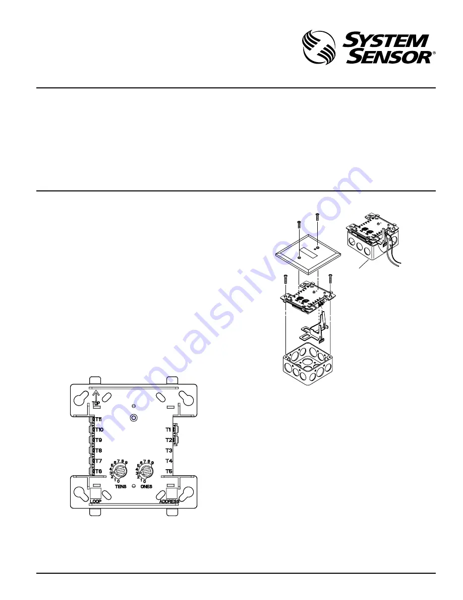 System Sensor Supervised Control Module M500S Installation And Maintenance Instructions Download Page 1