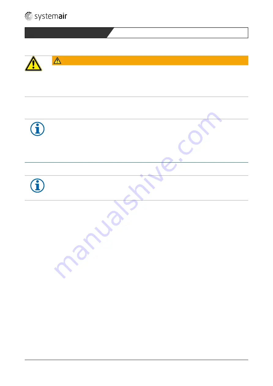 SystemAir AW 355 D4-2-EX Installation And Operating Instructions Manual Download Page 75