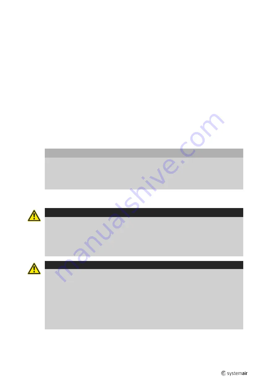 SystemAir AW-EX Installation And Operating Instructions Manual Download Page 25