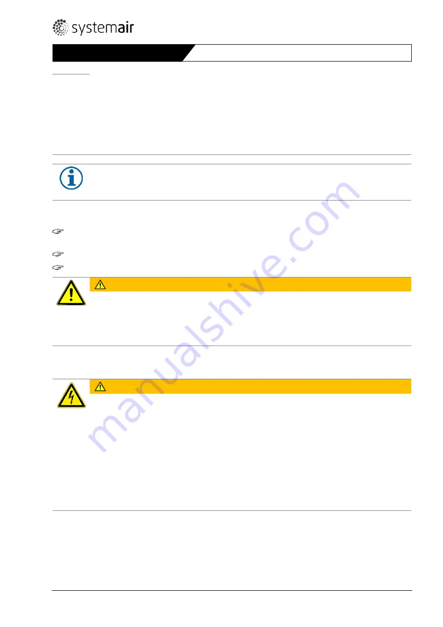 SystemAir DVV Series Installation And Operating Instructions Manual Download Page 13