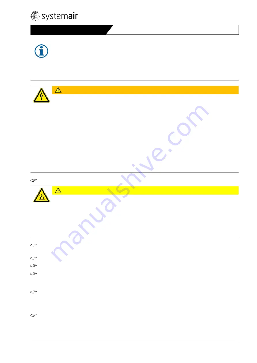 SystemAir DVV Series Installation And Operating Instructions Manual Download Page 54