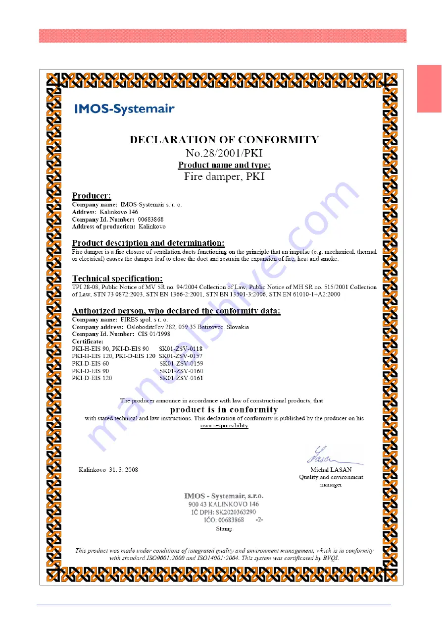 SystemAir PKI-C EI120S Manual Download Page 21