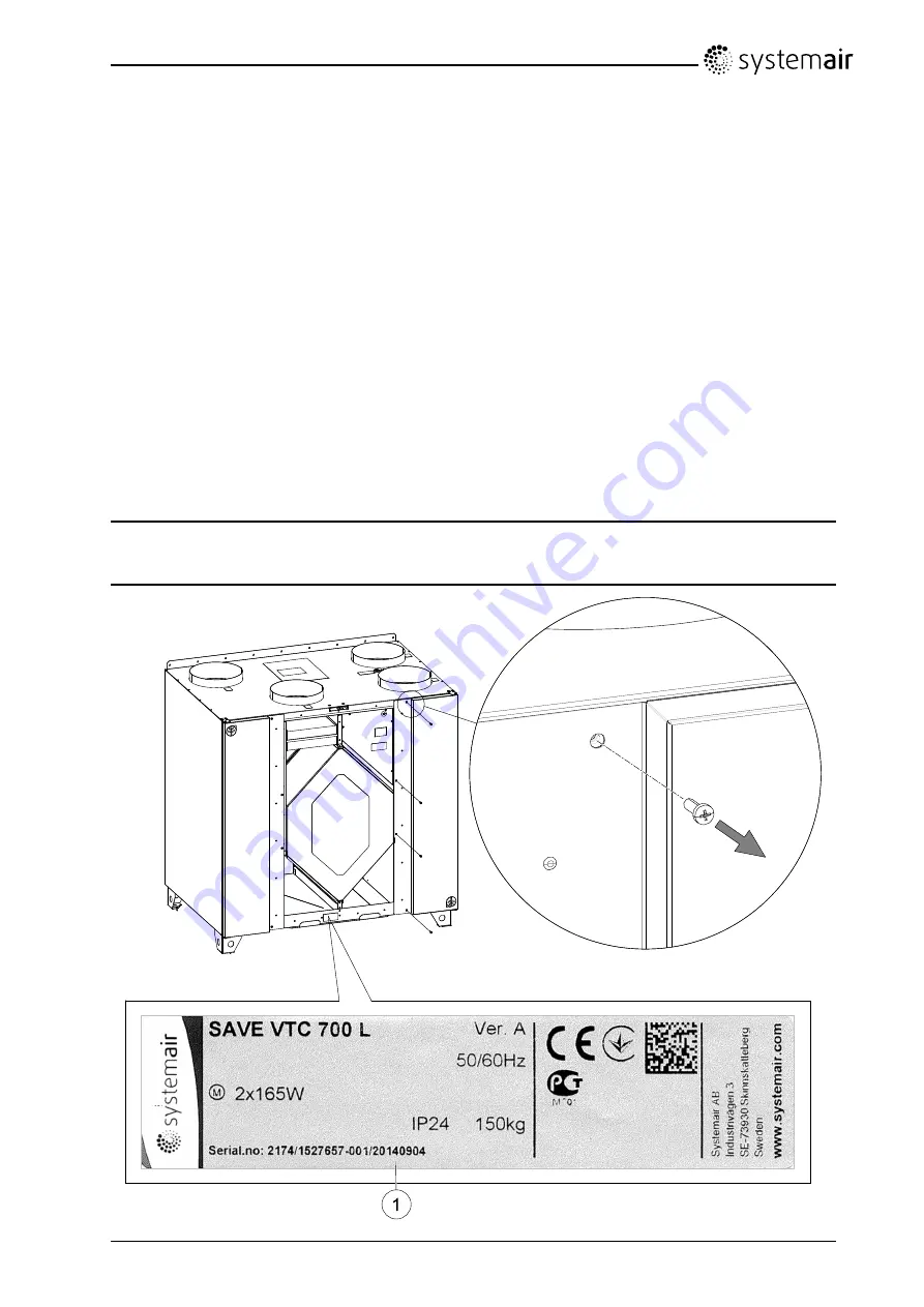 SystemAir SAVE VTC 700 Replacement Instructions Manual Download Page 10