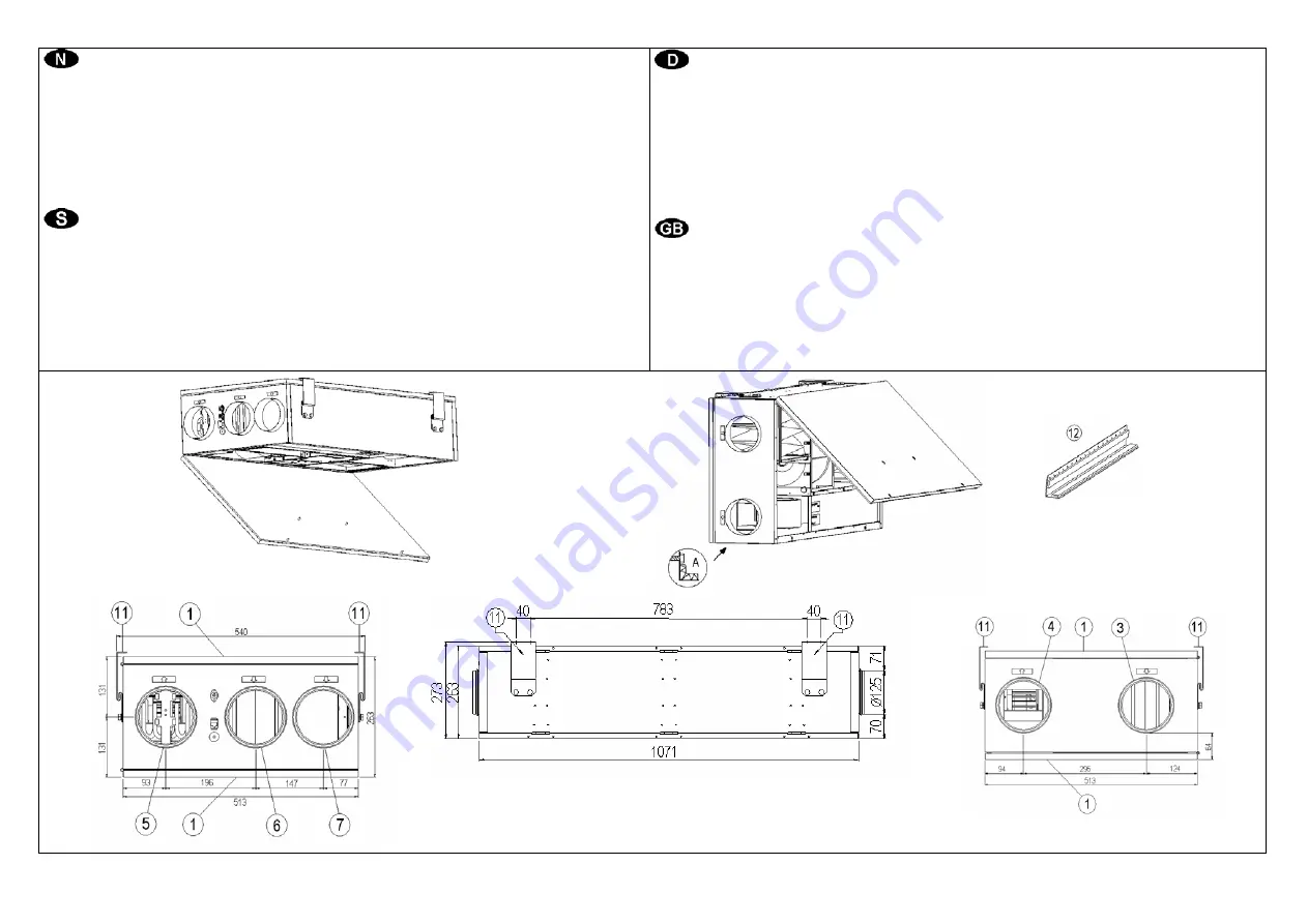 SystemAir VR-250 EH/B/3 Installation Instructions Manual Download Page 4