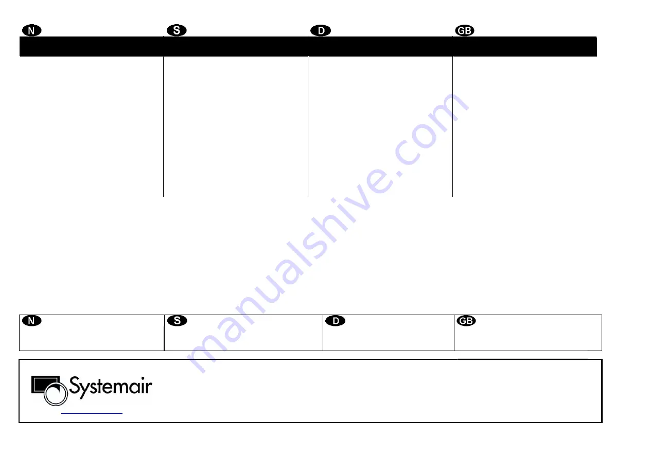 SystemAir VR-250 EH/B/3 Installation Instructions Manual Download Page 20