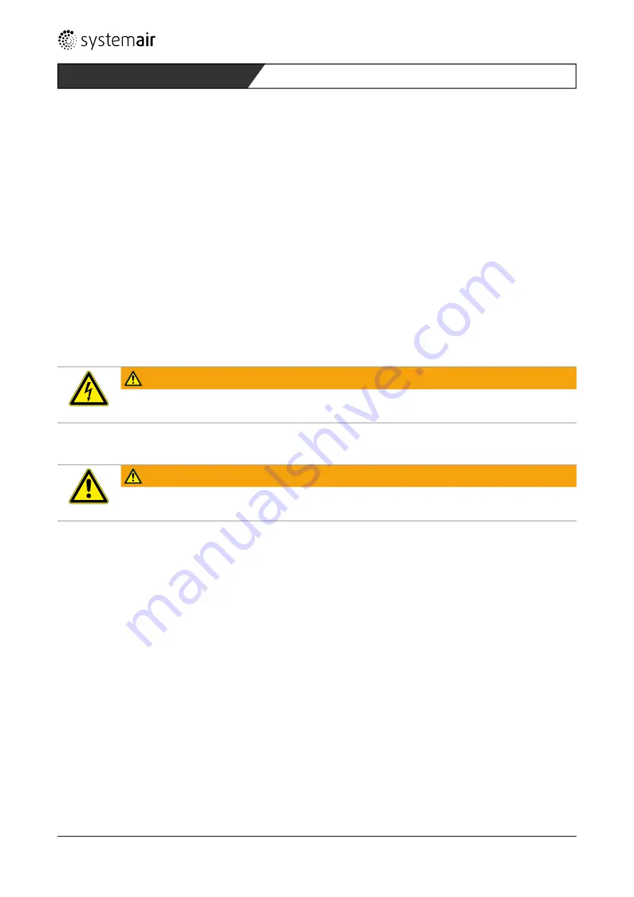 SystemAir X-MUB-CAV/VAV 100 630EC-20 Installation And Operating Instructions Manual Download Page 43