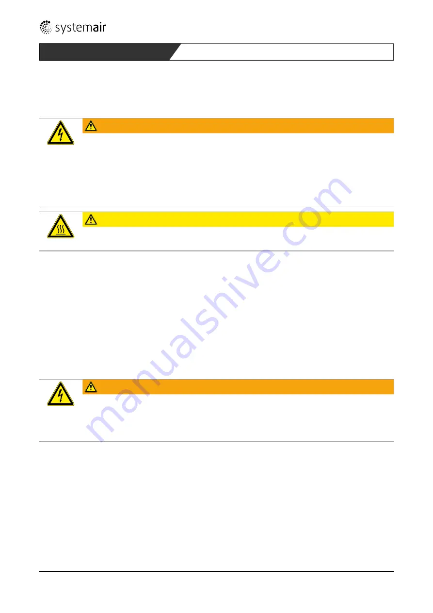 SystemAir X-MUB-CAV/VAV 100 630EC-20 Installation And Operating Instructions Manual Download Page 46