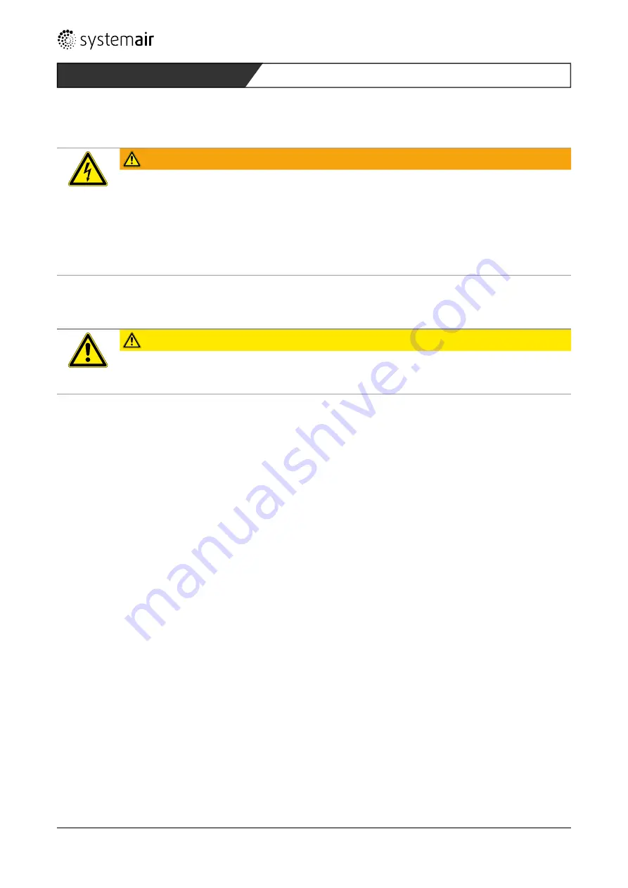 SystemAir X-MUB-CAV/VAV 100 630EC-20 Installation And Operating Instructions Manual Download Page 47