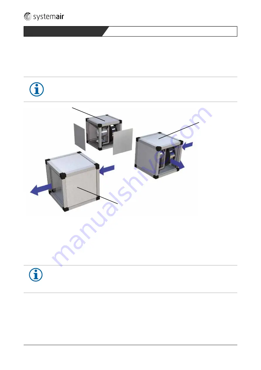 SystemAir X-MUB-CAV/VAV 100 630EC-20 Installation And Operating Instructions Manual Download Page 65