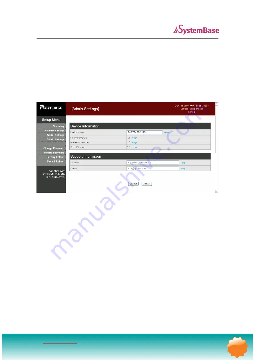 SystemBase Portbase PB-3010 User Manual Download Page 30