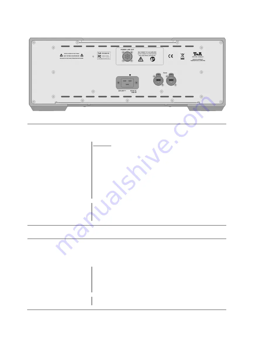 T+A PS 3000 HV User Manual Download Page 10