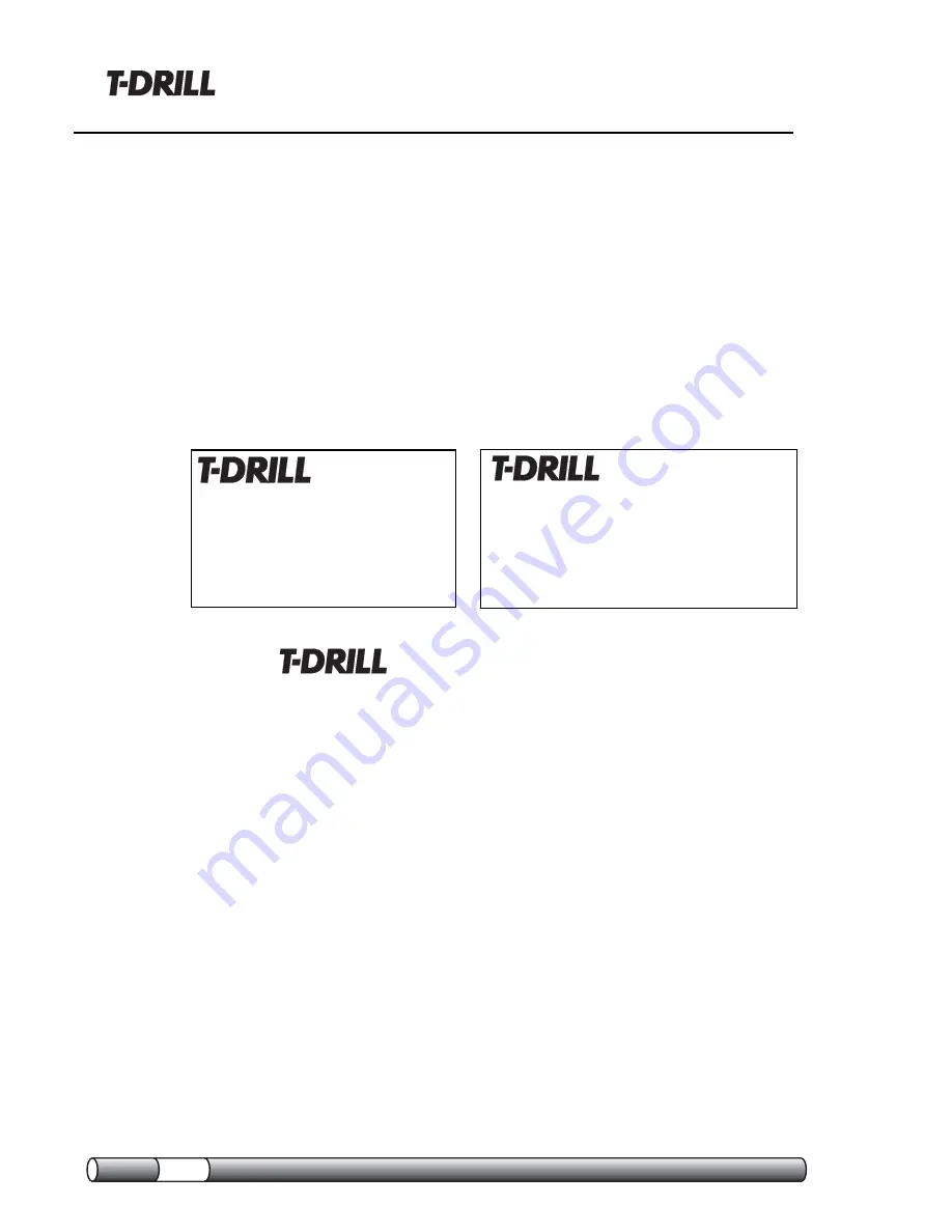 T-Drill T-60 Instruction Manual And Spare Parts List Download Page 2