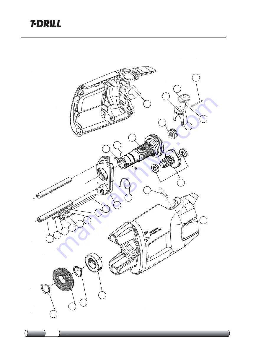 T-Drill T-60 Instruction Manual And Spare Parts List Download Page 40