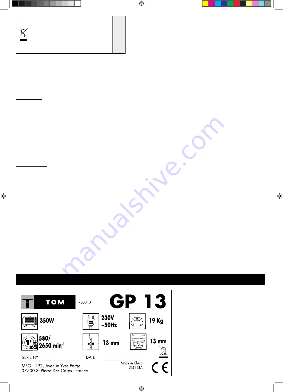 T.O.M GP-13 Using Manual Download Page 31