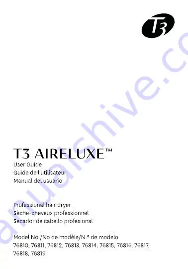 T3 AIRELUXE User Manual Download Page 1