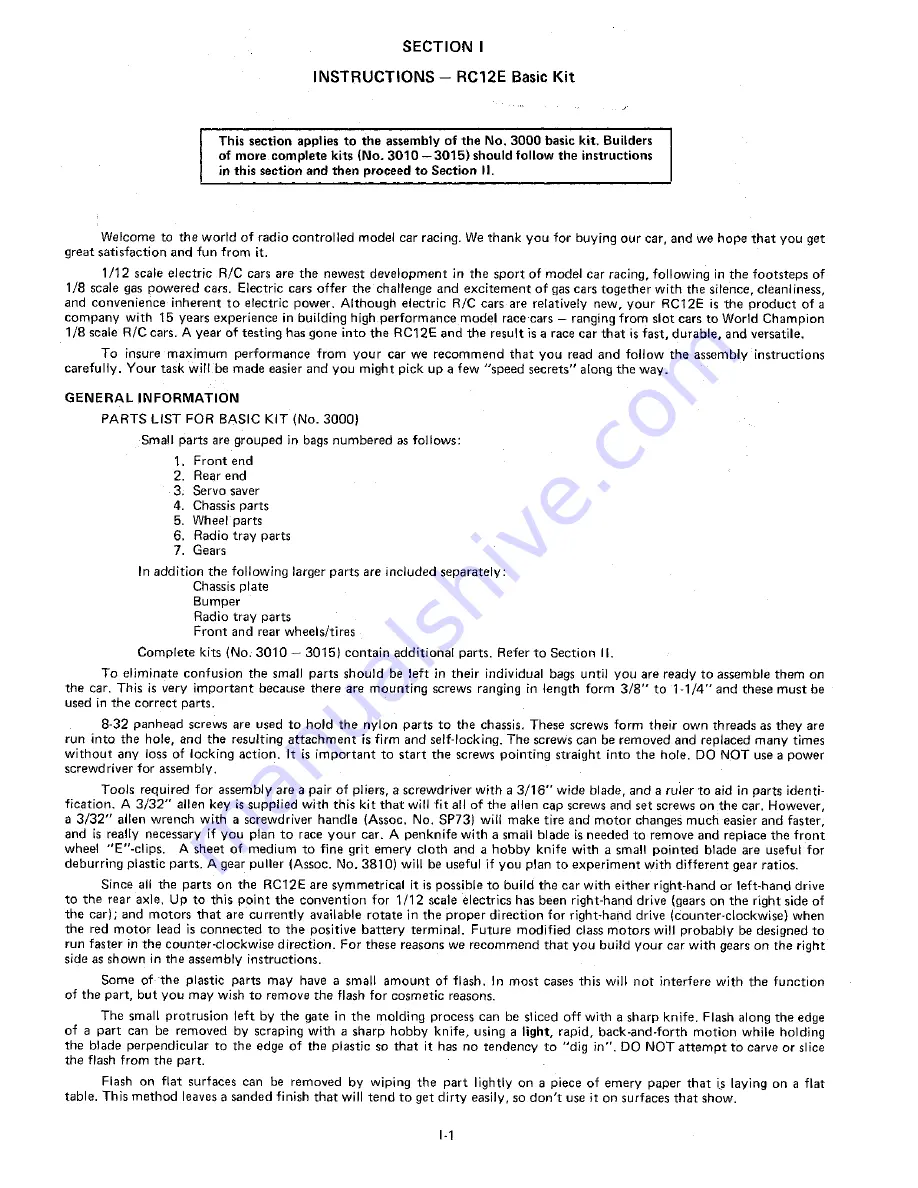 TA RC12E Assembly And Operating Instructions Manual Download Page 6