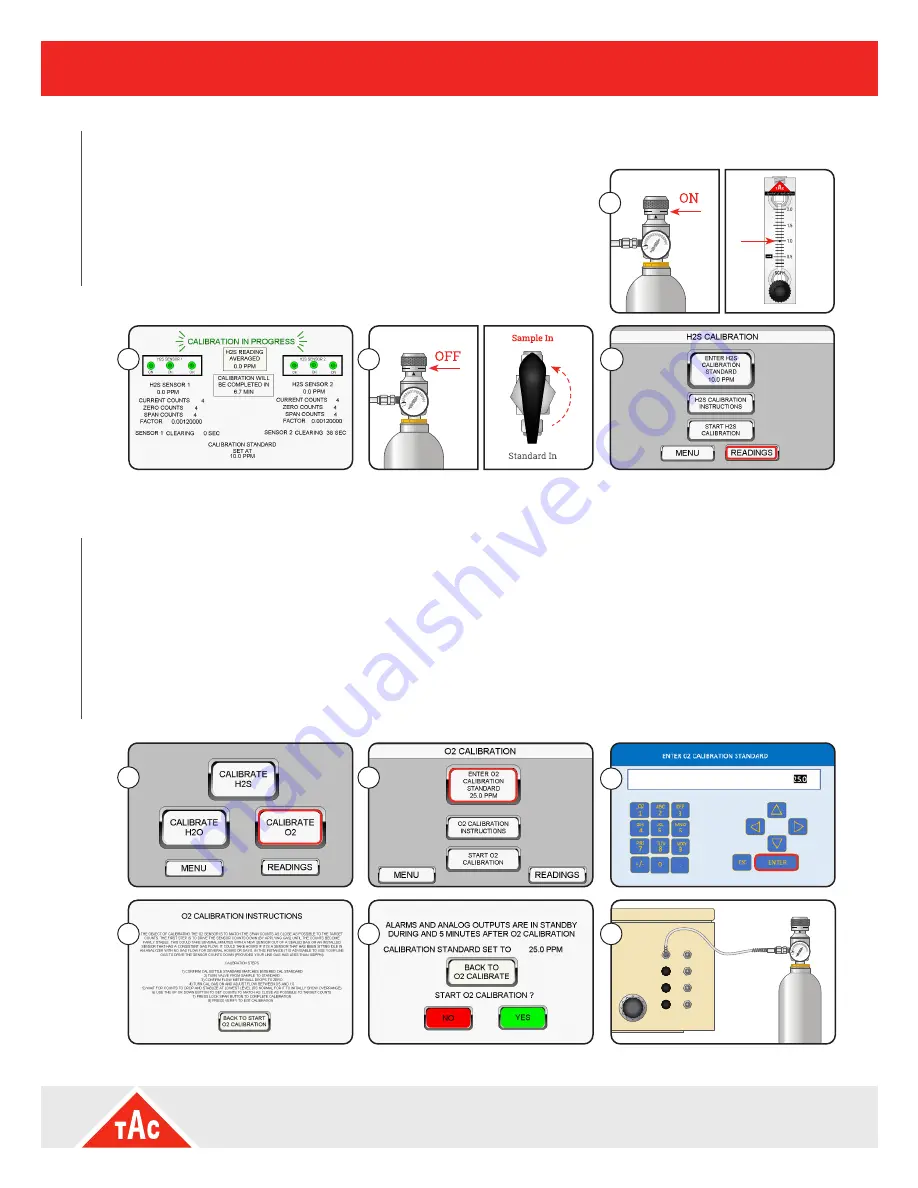 TAC H2S/H2O/O2 Instruction Manual Download Page 11