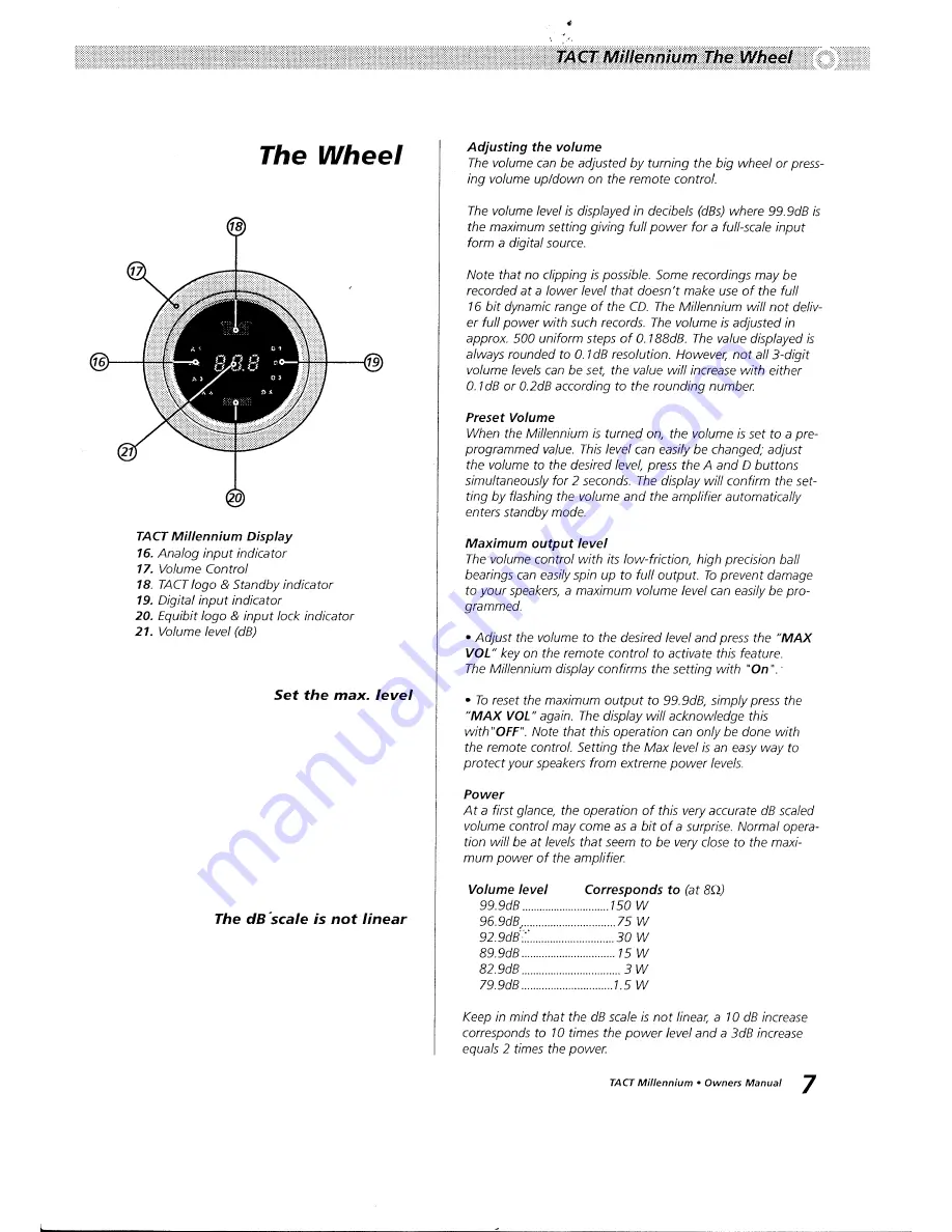 TACT Millennium MKII Скачать руководство пользователя страница 7