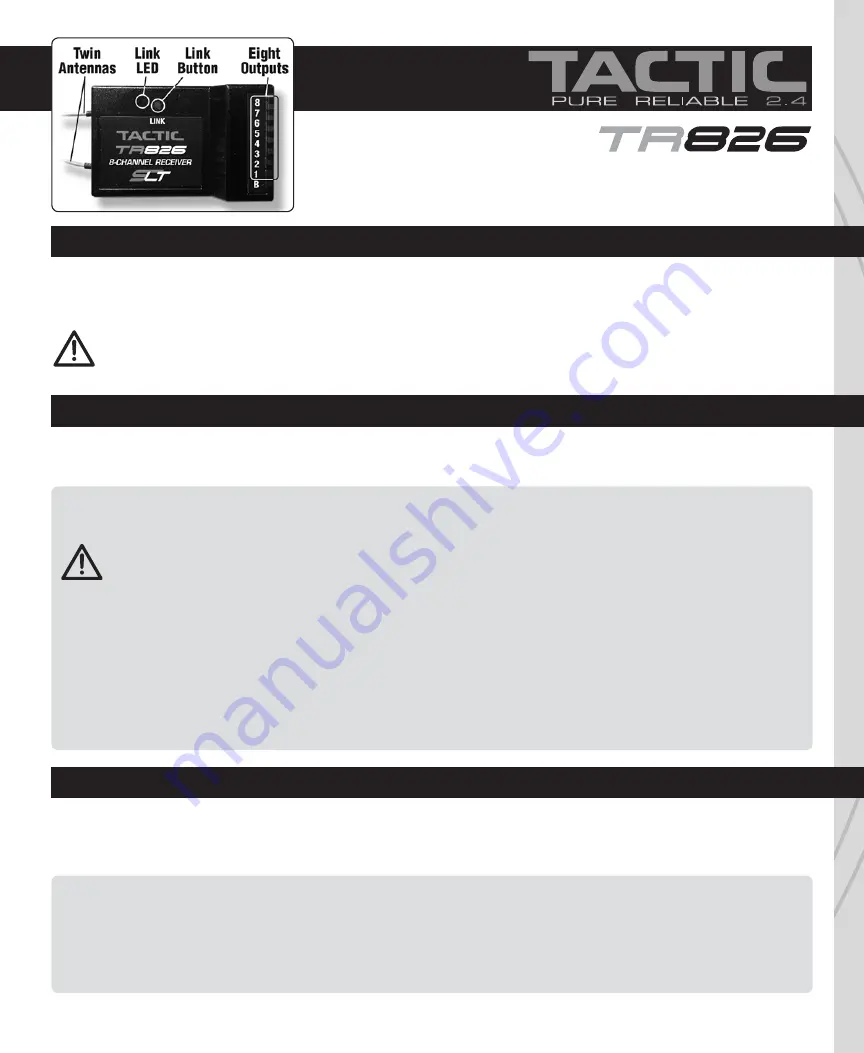 Tactic TR826 Manual Download Page 1